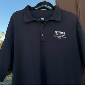 Nike Golf Navy Blue "WIDMER Brewing" Textured Polo XL